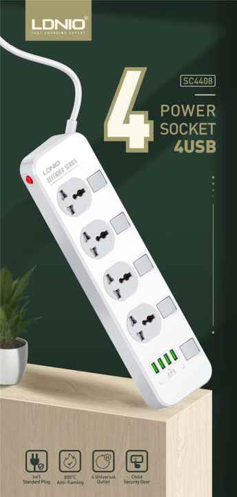 LDNIO SC4408 Electrical Socket Smart Extension Power Supply | Shopna Online Store .