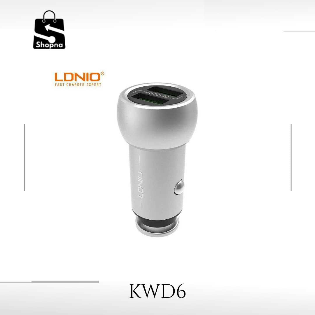 LDNIO C401 (3.6A) Zinc Alloy Series Dual USB Port Car Charger with Micro USB 1M Cable | Shopna Online Store .