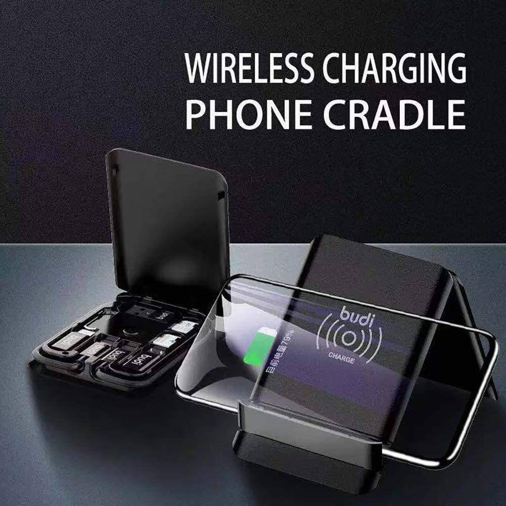 Budi Multi-Functional 15W Wireless Charging Box Smart Adapter Card Storage Cable | Shopna Online Store .