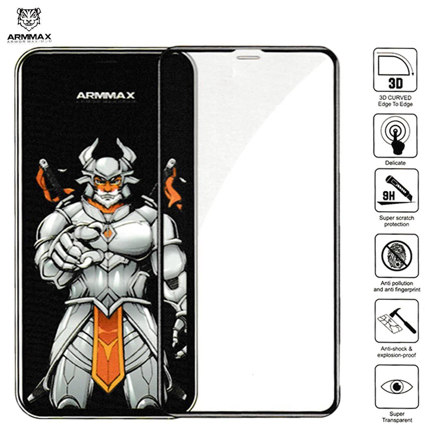 ARMMAX iPhone 11 Pro Max Silicone 3D Anti-Shock Tempered Screen Protector | Shopna Online Store .