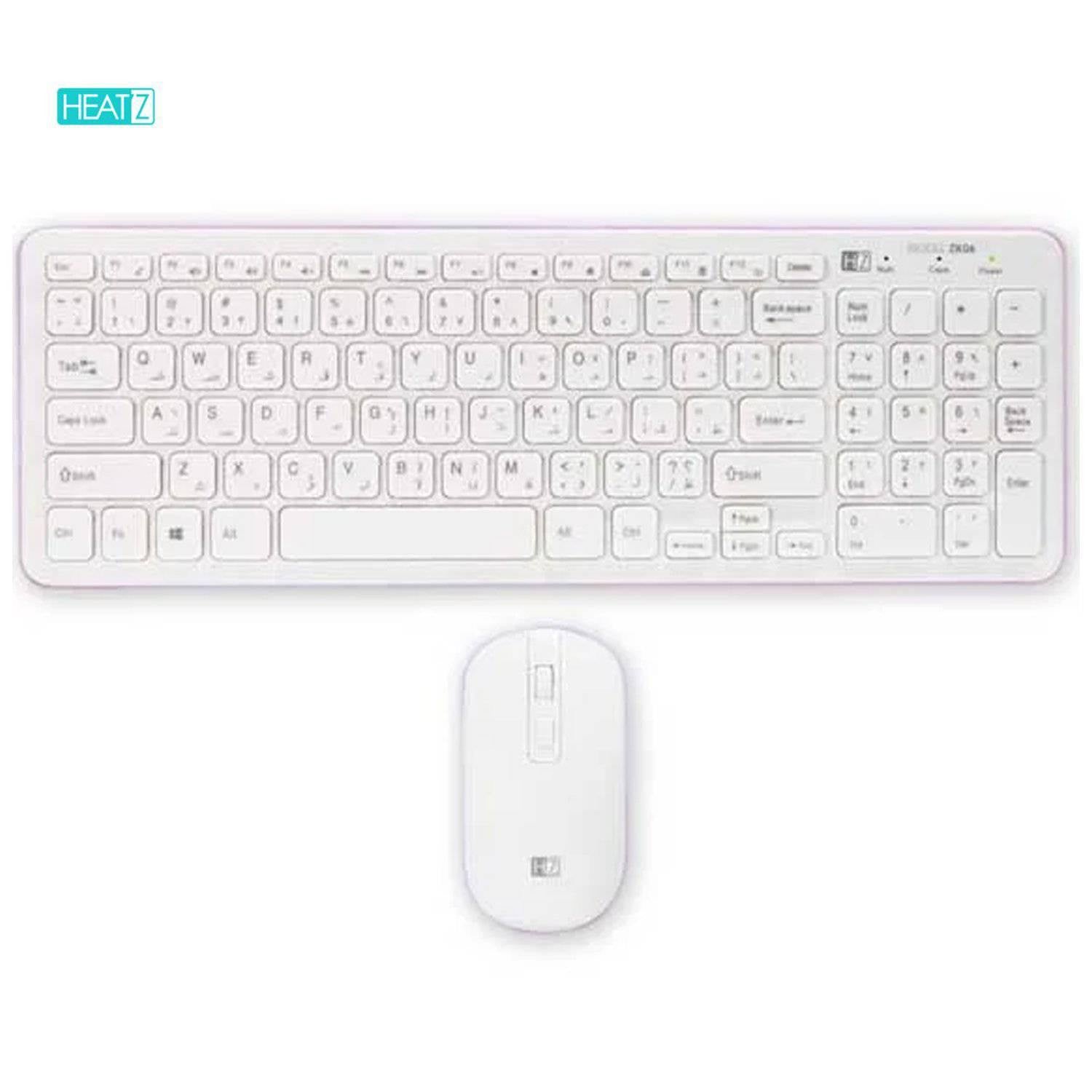 HeatZ ZK06 Arabic English Wireless Keyboard + Mouse | Shopna Online Store .