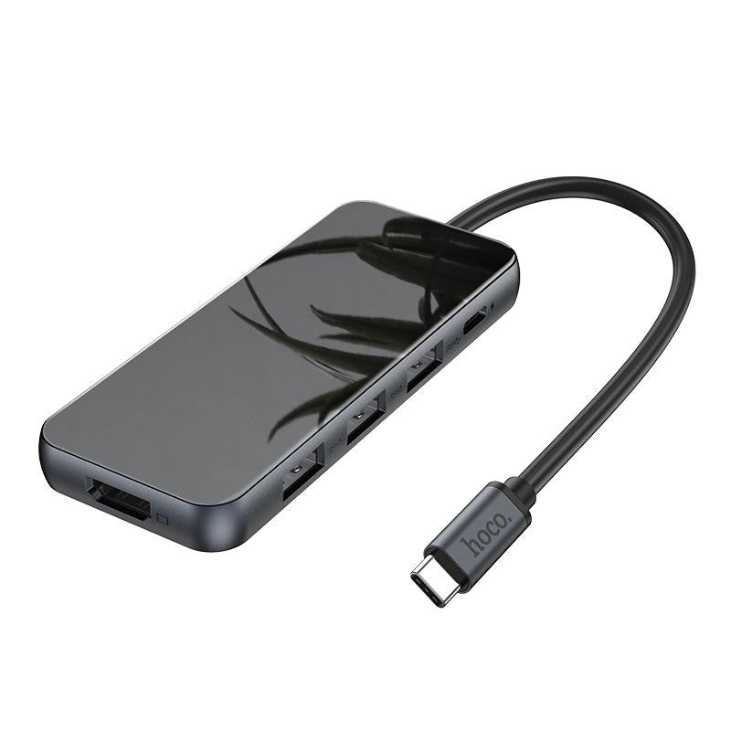 hoco. Type-C hub “HB15 Easy show” USB3.0*3 + HDMI + PD | Shopna Online Store .