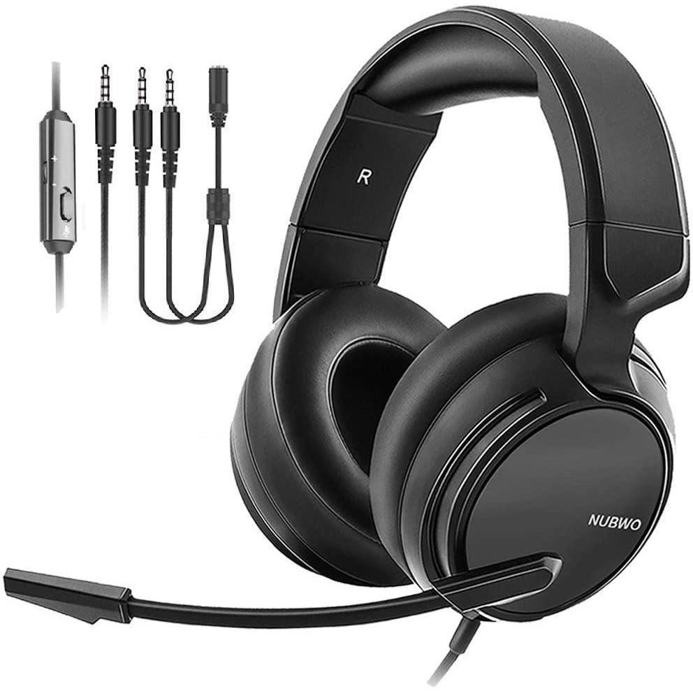 NUBWO N12 Gaming Headphone For PC Laptop With Mic Noise Cancelling 3.5mm AUX Volume Control Over-ear Headset | Shopna Online Store .