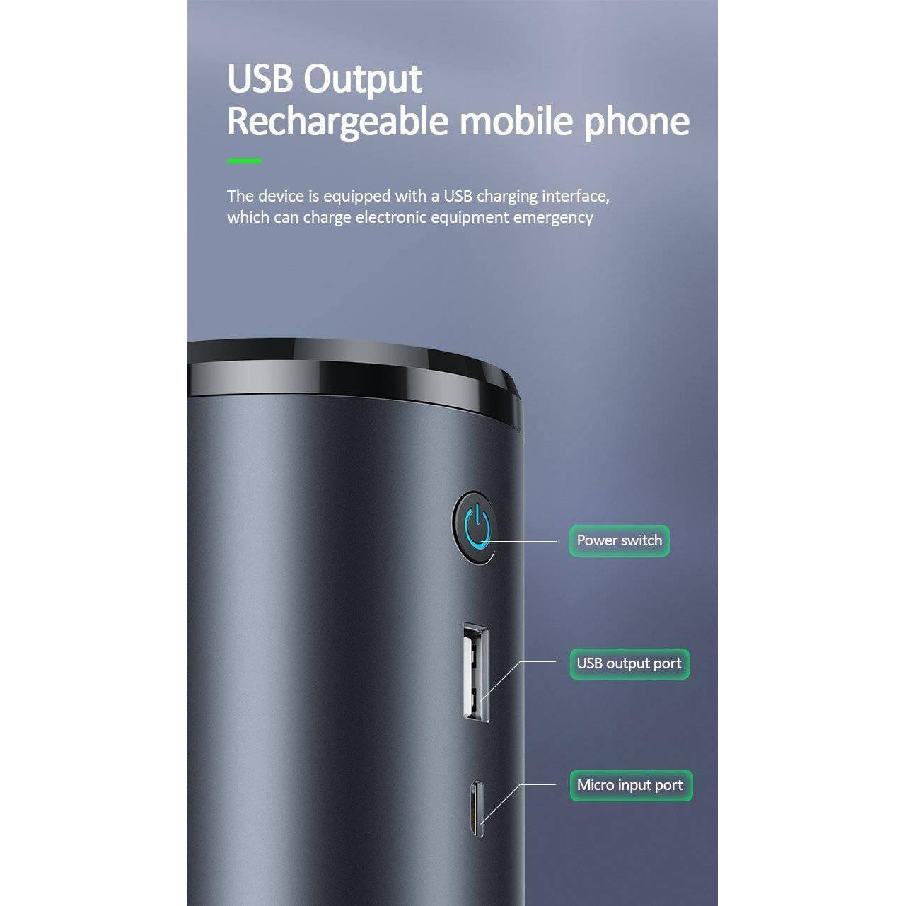 USAMS Portable UVC Air Purifier | Shopna Online Store .